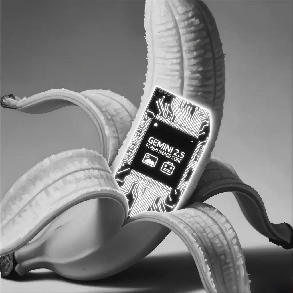 Nano Banana AI concept showing the fusion of technology and creativity in digital marketing by a freelance digital marketing strategist in Abu Dhabi.