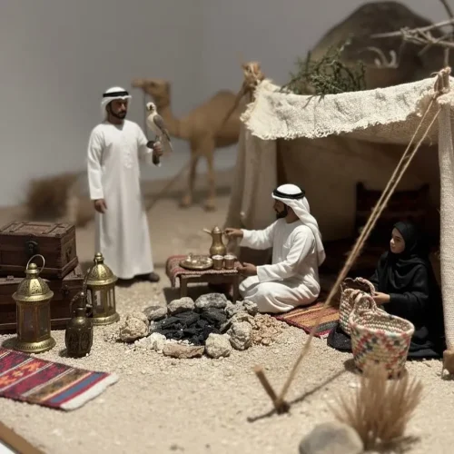Ai image of old tradition of Emirati culture-created by freelance digital marketing strategist in Abu Dhabi